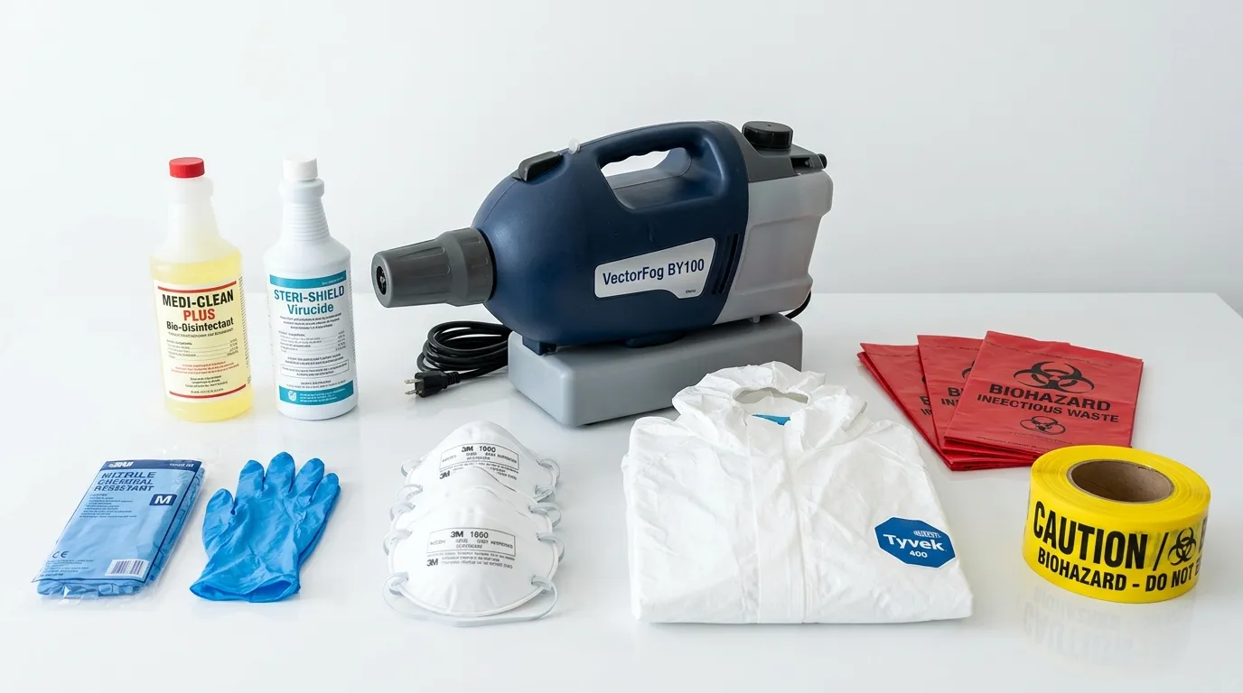 Professional biohazard remediation crew working in Paterson